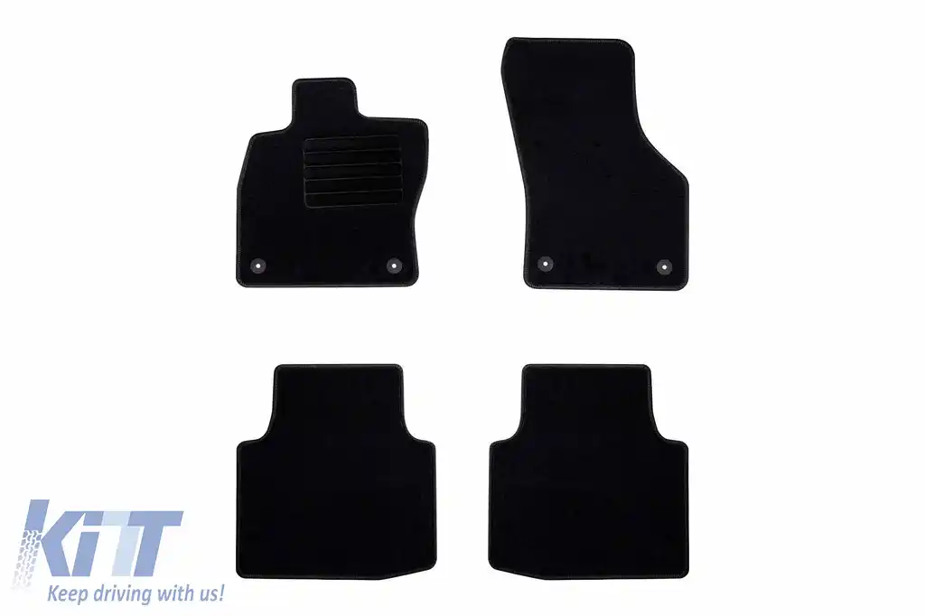 Mochete textile de la Rigum potrivite pentru Skoda Superb după 2015, set de 4 bucăți, negru
