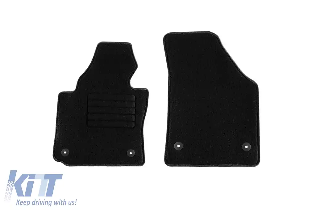 Mochete textile de la Rigum potrivite pentru Volkswagen Caddy 2M 2005-2021, set de 2 bucăți, negru