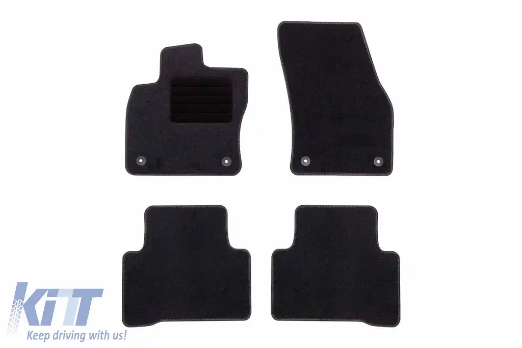 Mochete textile de la Rigum potrivite pentru Volkswagen Touran după 2015, set de 4 bucăți, negru