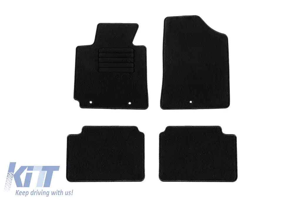 Mochete textile de la Rigum potrivite pentru Hyundai Veloster după 2011, set de 4 bucăți, negru