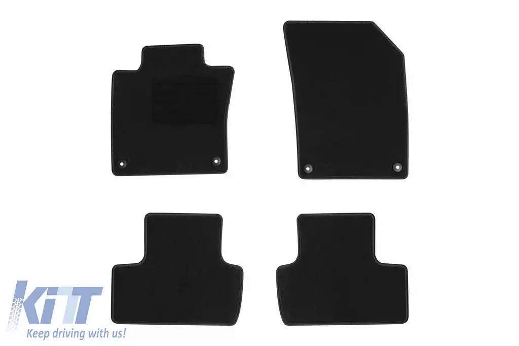 Mochete textile de la Rigum potrivite pentru Volvo XC60 după 2017, set de 4 bucăți, negru
