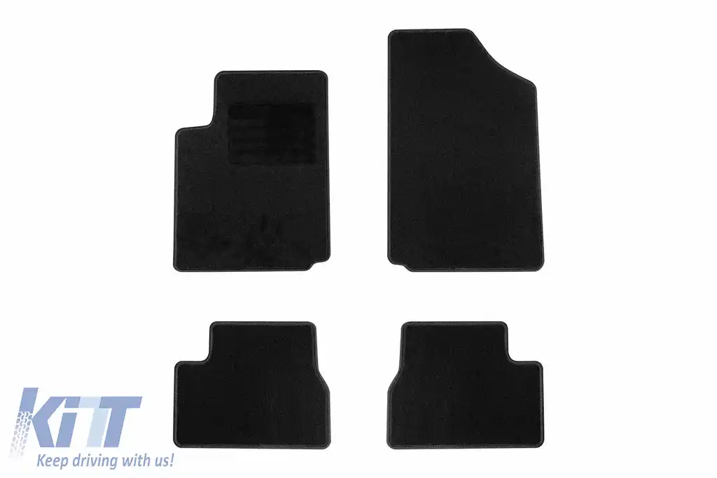 Mochete textile de la Rigum potrivite pentru Citroen C2 2002-2009, set de 4 bucăți, negru
