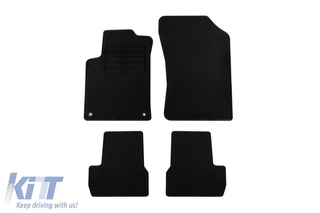 Mochete textile de la Rigum potrivite pentru Citroen C3 2010-2017, set de 4 bucăți, negru