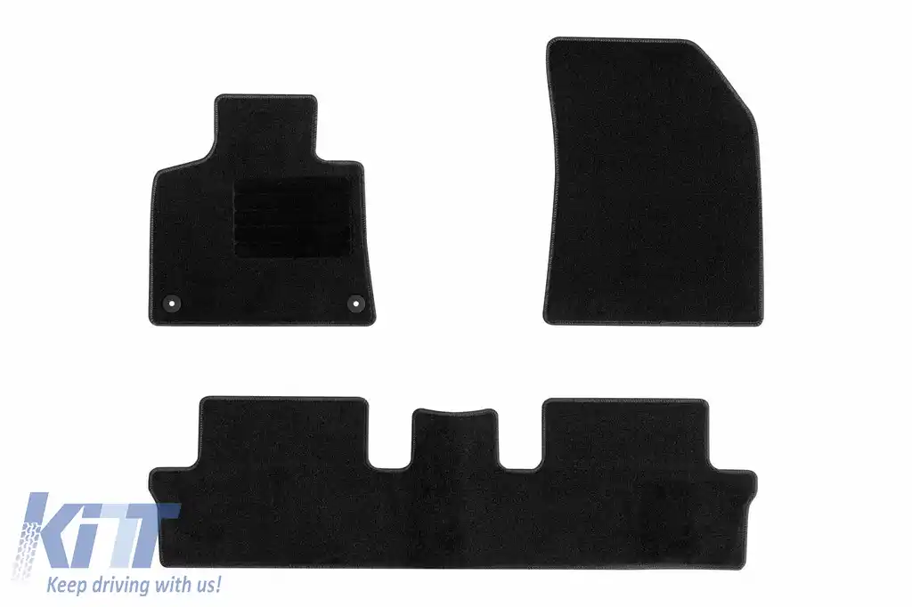 Mochete textile de la Rigum potrivite pentru Citroen C4 Picasso după 2013, set de 3 bucăți, negru