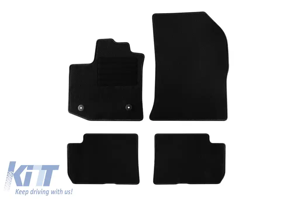 Mochete textile de la Rigum potrivite pentru Dacia Lodgy 2012-2020, set de 4 bucăți, negru