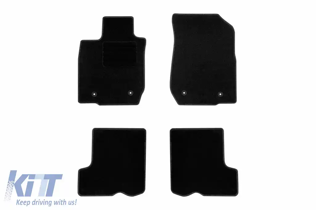 Mochete textile de la Rigum potrivite pentru Dacia Sandero 2008-2013, set de 4 bucăți, negru