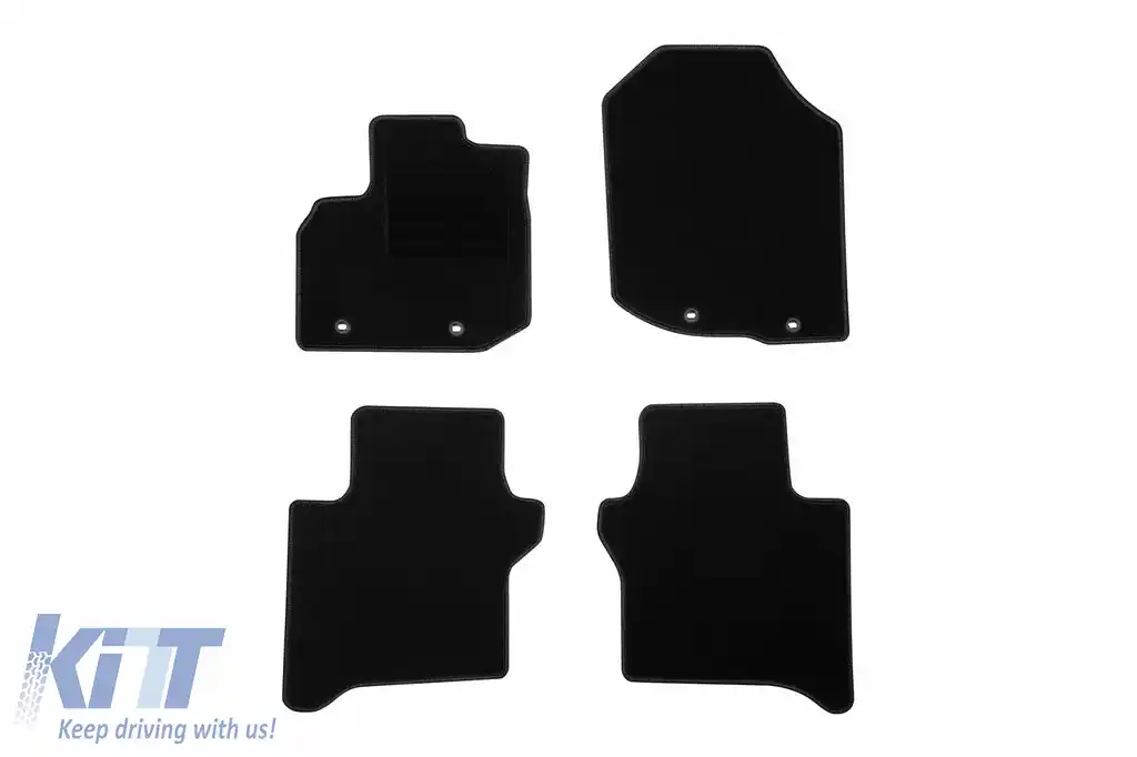 Mochete textile de la Rigum potrivite pentru Honda City 2009-2014, set de 4 bucăți, negru