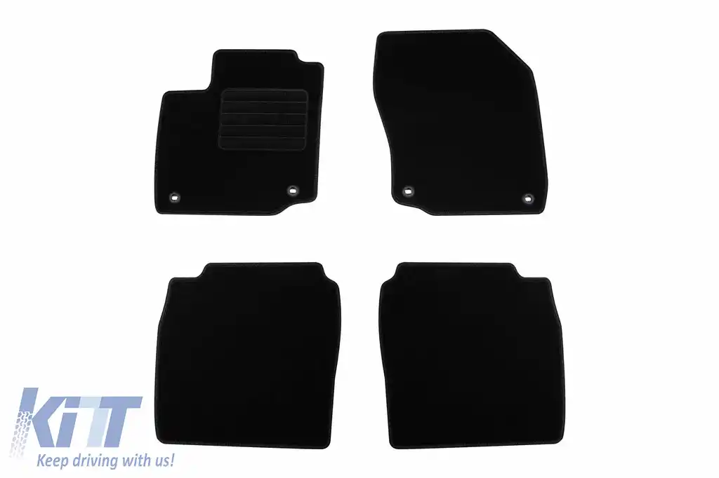 Mochete textile de la Rigum potrivite pentru Honda Civic Hatchback pe benzină 2012-2017, set de 4 bucăți, negru