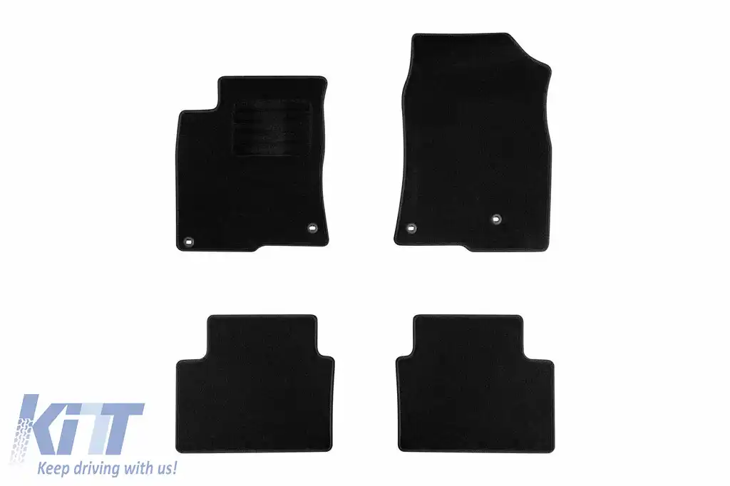 Mochete textile de la Rigum potrivite pentru Honda Civic 2017-2021, set de 4 piese, negru