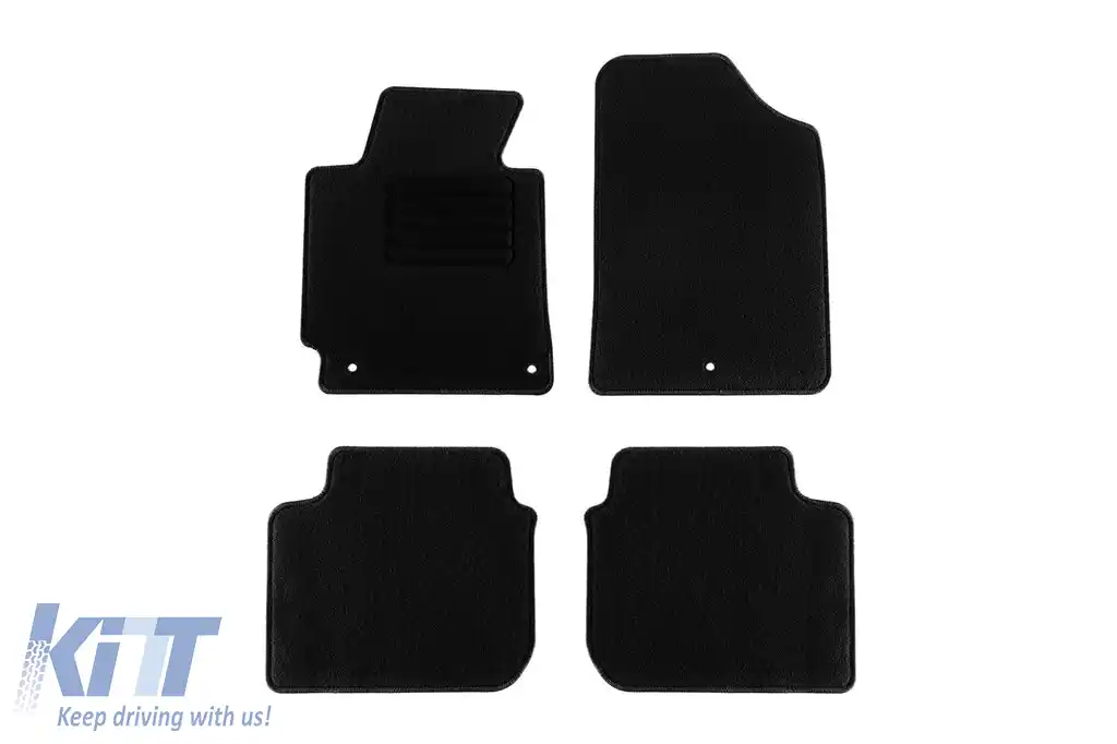 Mochete textile de la Rigum potrivite pentru Hyundai Elantra 2010-2015, set de 4 bucăți, negru