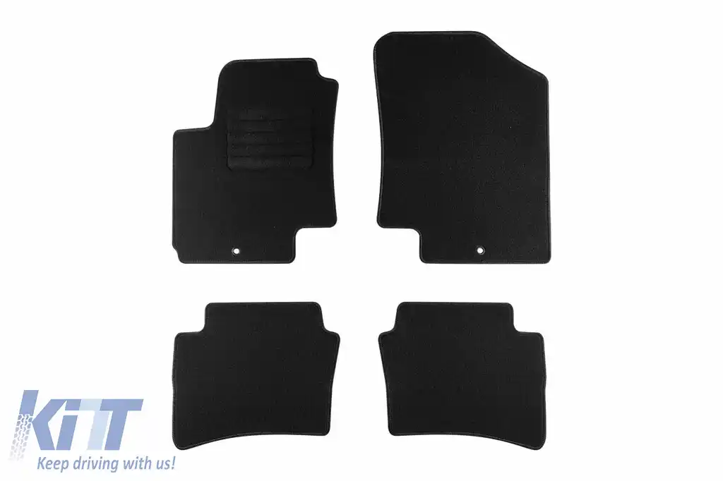 Mochete textile de la Rigum potrivite pentru Hyundai i20 2009-2010, set de 4 bucăți, negru