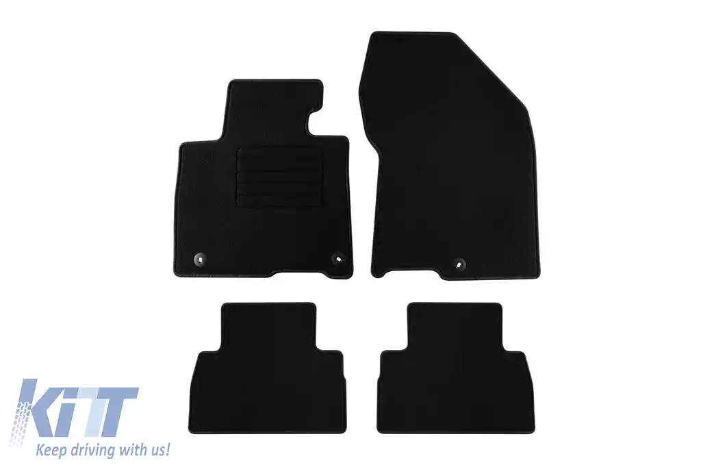 Mochete textile de la Rigum potrivite pentru Hyundai Santa Fe 2018-2021, set de 4 bucăți, negru