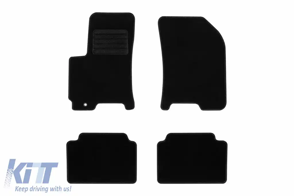 Mochete textile de la Rigum potrivite pentru Chevrolet Aveo 2004-2011, set de 4 bucăți, negru