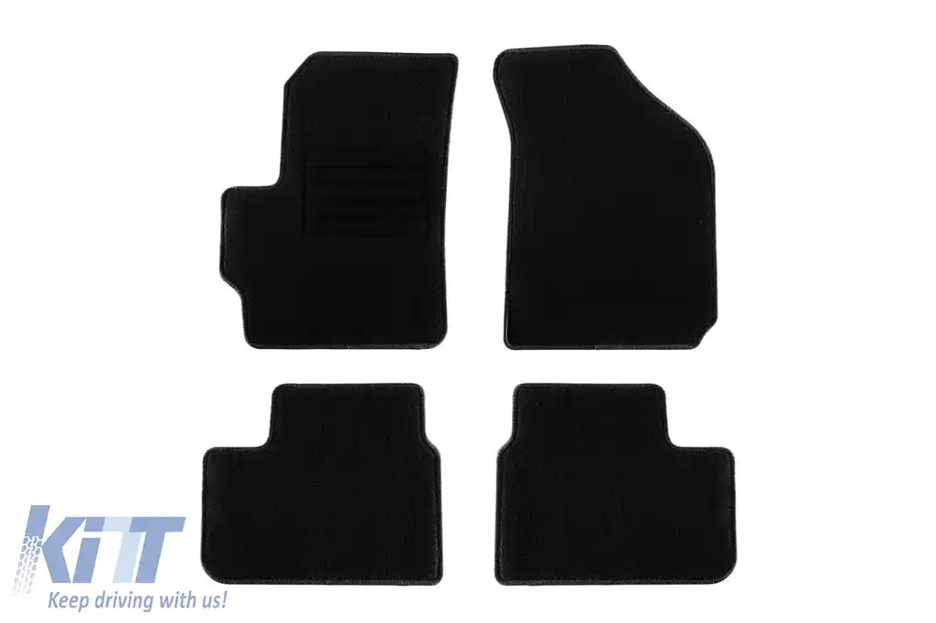 Mochete textile de la Rigum potrivite pentru Chevrolet Spark 2005-2010, set de 4 bucăți, negru