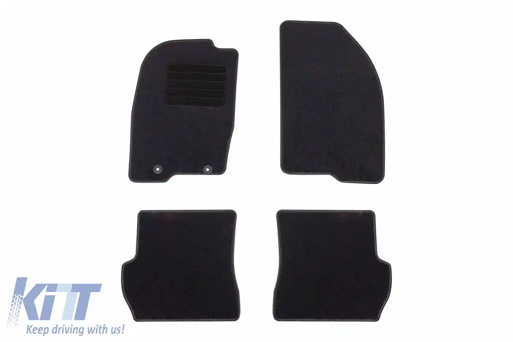 Mochete textile de la Rigum potrivite pentru Mazda 2 2002-2007, set de 4 bucăți, negru