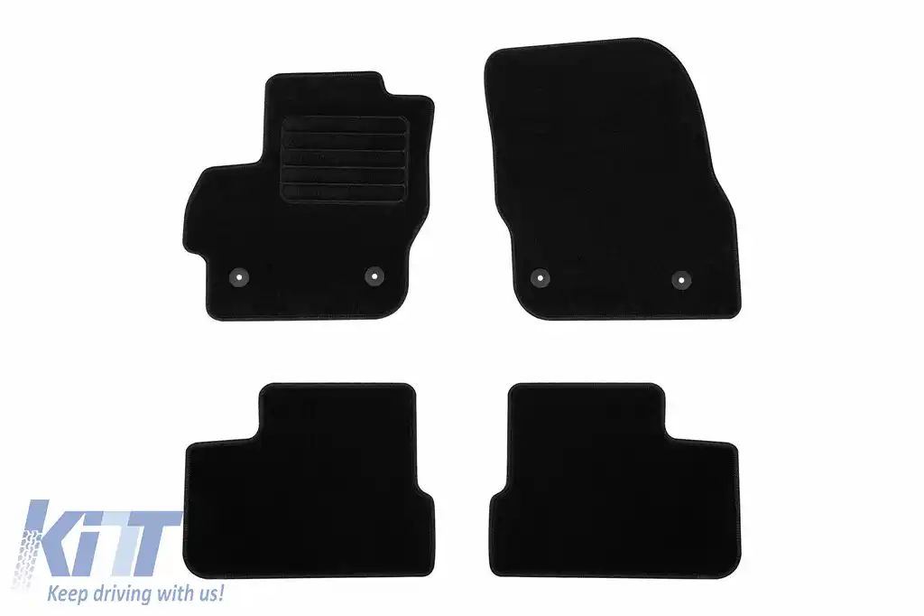 Mochete textile de la Rigum potrivite pentru Mazda 3 2009-2013, set de 4 bucăți, negru