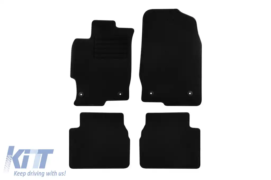 Mochete textile de la Rigum potrivite pentru Mazda 6 2008-2012, set de 4 bucăți, negru
