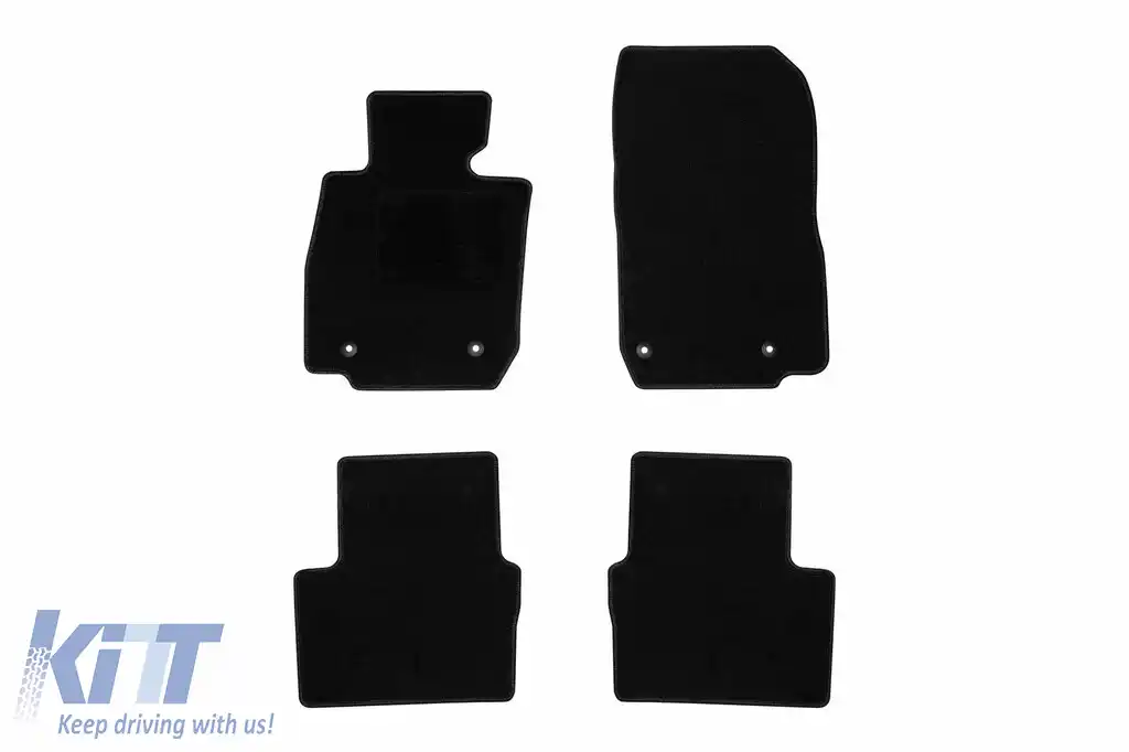 Mochete textile de la Rigum potrivite pentru Mazda Cx-3 după 2015, set de 4 bucăți, negre