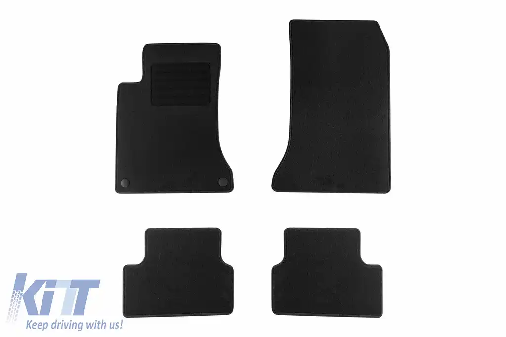 Mochete textile de la Rigum potrivite pentru Mercedes A class W176 2012-2018, set de 4 bucăți, negru
