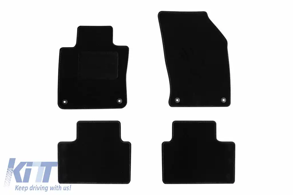 Mochete textile de la Rigum potrivite pentru Volvo S60 după 2018, set de 4 bucăți, negru