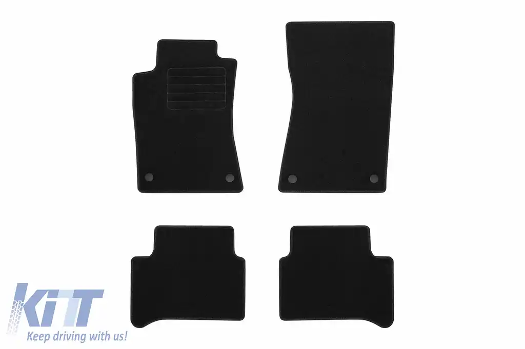 Mochete textile de la Rigum potrivite pentru Mercedes CLS 2002-2010, clasa E W211 2002-2009, set de 4 bucăți, negru