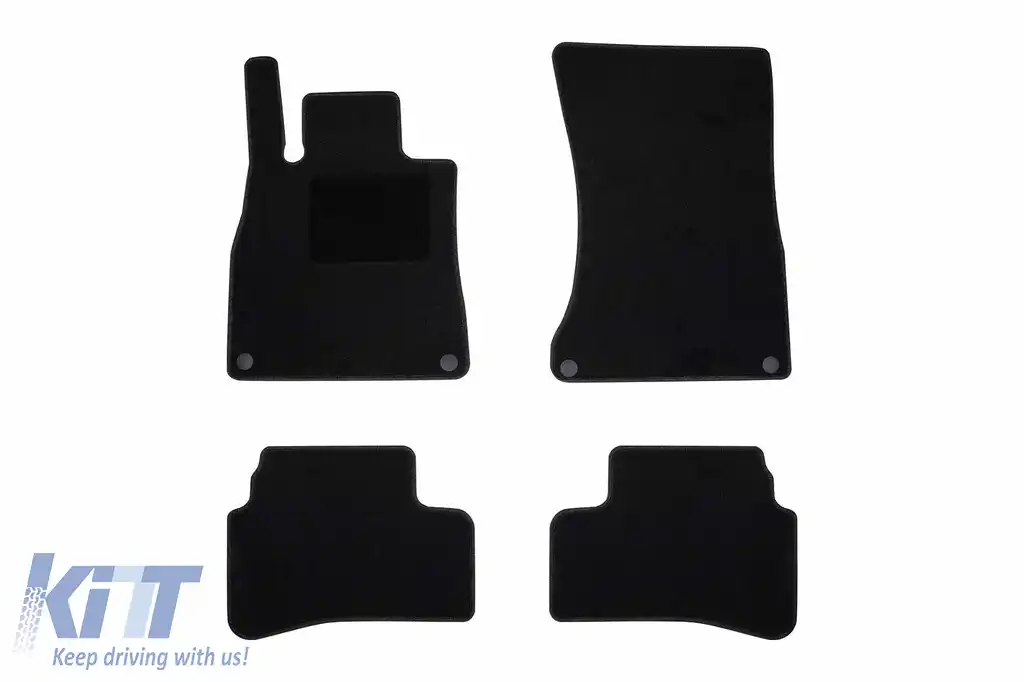 Mochete textile de la Rigum potrivite pentru Mercedes S class W222 2013-2020 cu ampatament scurt, set de 4 bucăți, negru