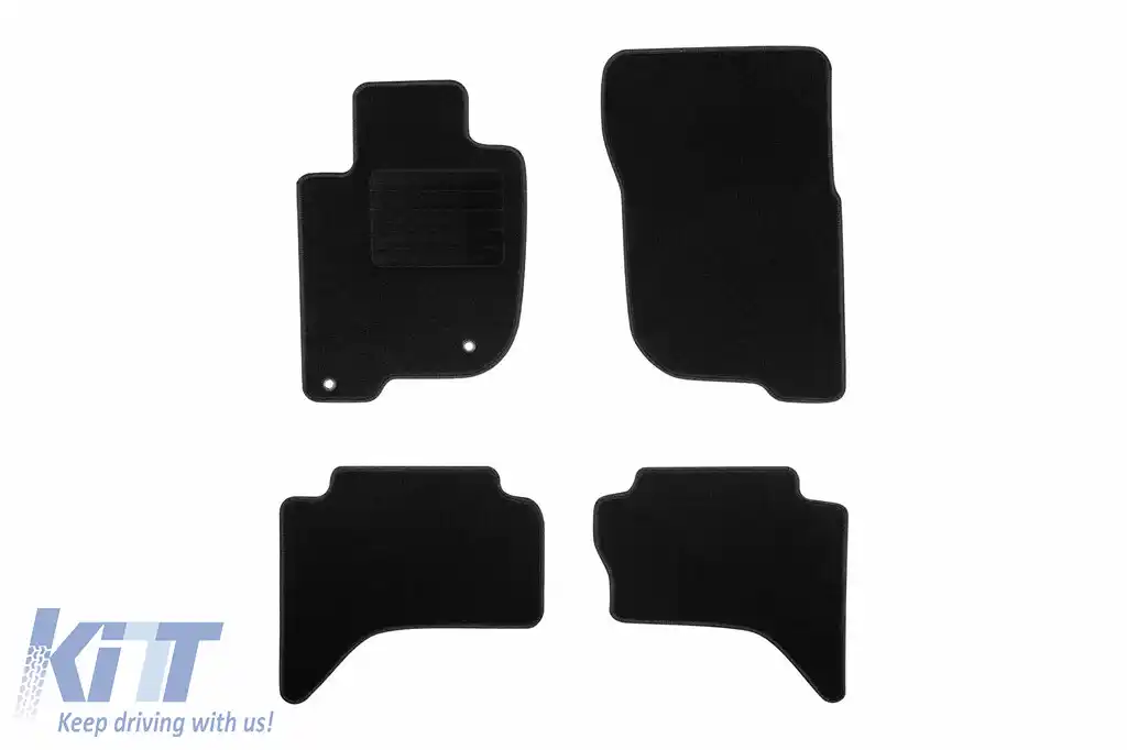 Mochete textile de la Rigum potrivite pentru Mitsubishi L200 2007-2015, set de 4 bucăți, negru