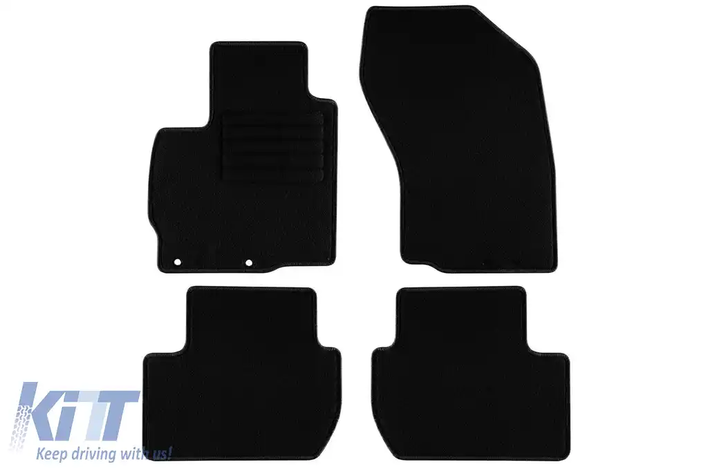 Mochete textile de la Rigum potrivite pentru Mitsubishi Outlander 2007-2015, set de 4 bucăți, negru