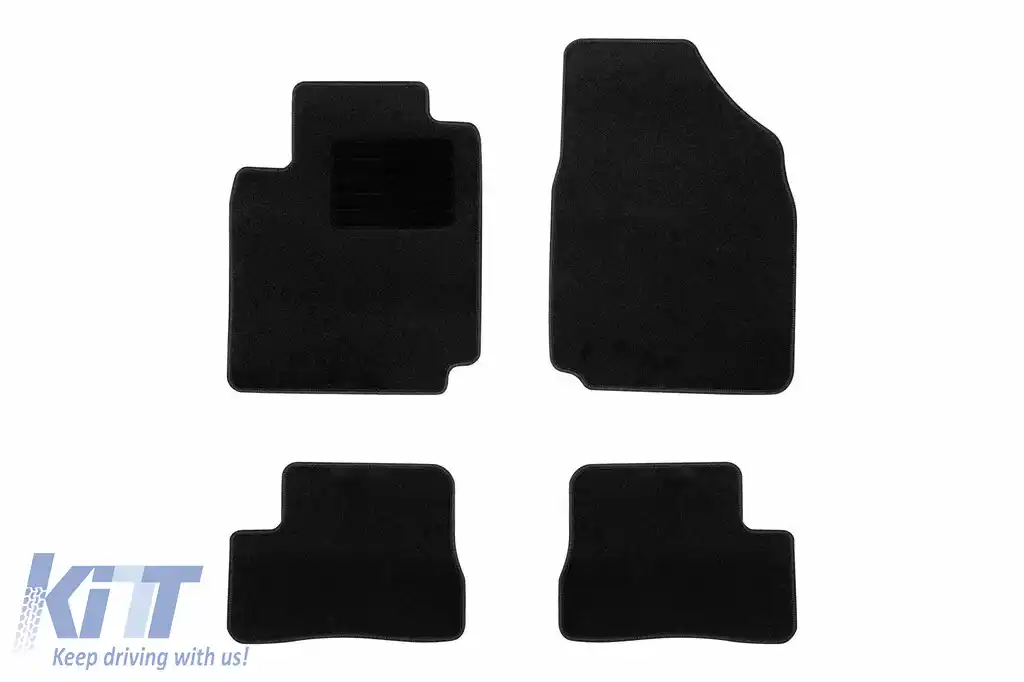 Mochete textile de la Rigum potrivite pentru Nissan Micra 2003-2010, set de 4 bucăți, negru