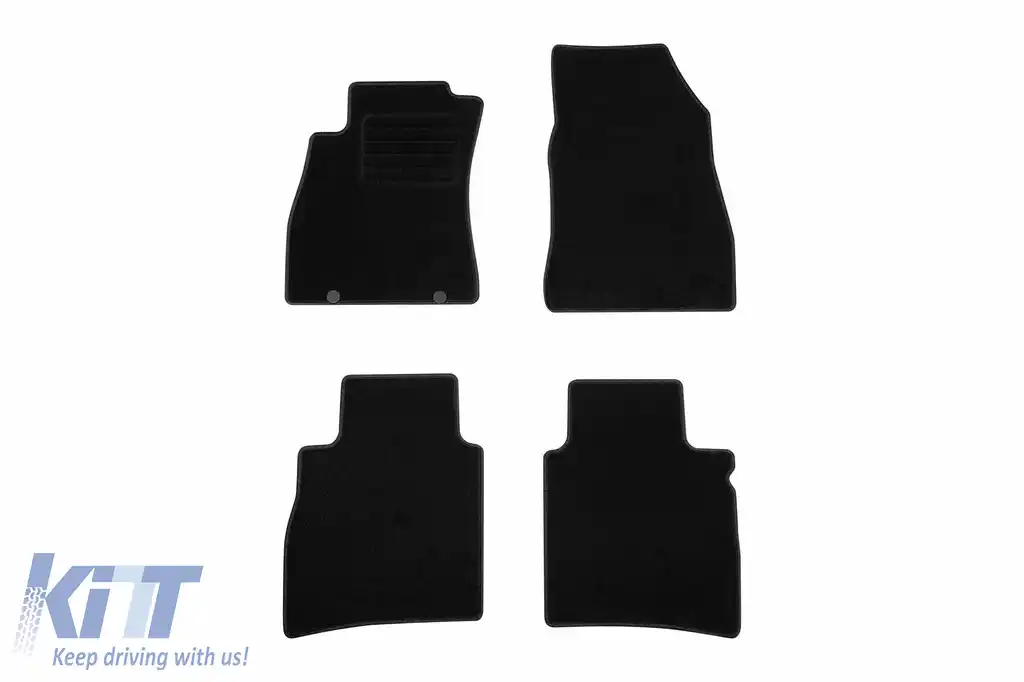 Mochete textile de la Rigum potrivite pentru Nissan Pulsar după 2014, set de 4 bucăți, negru