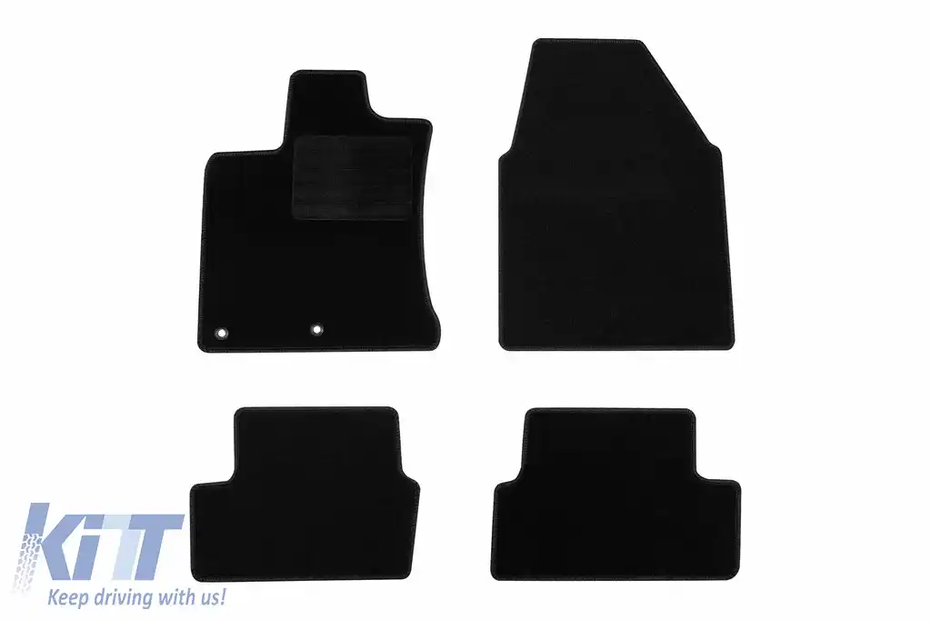 Mochete textile de la Rigum potrivite pentru Nissan Qashqai 2007-2014, set de 4 bucăți, negru