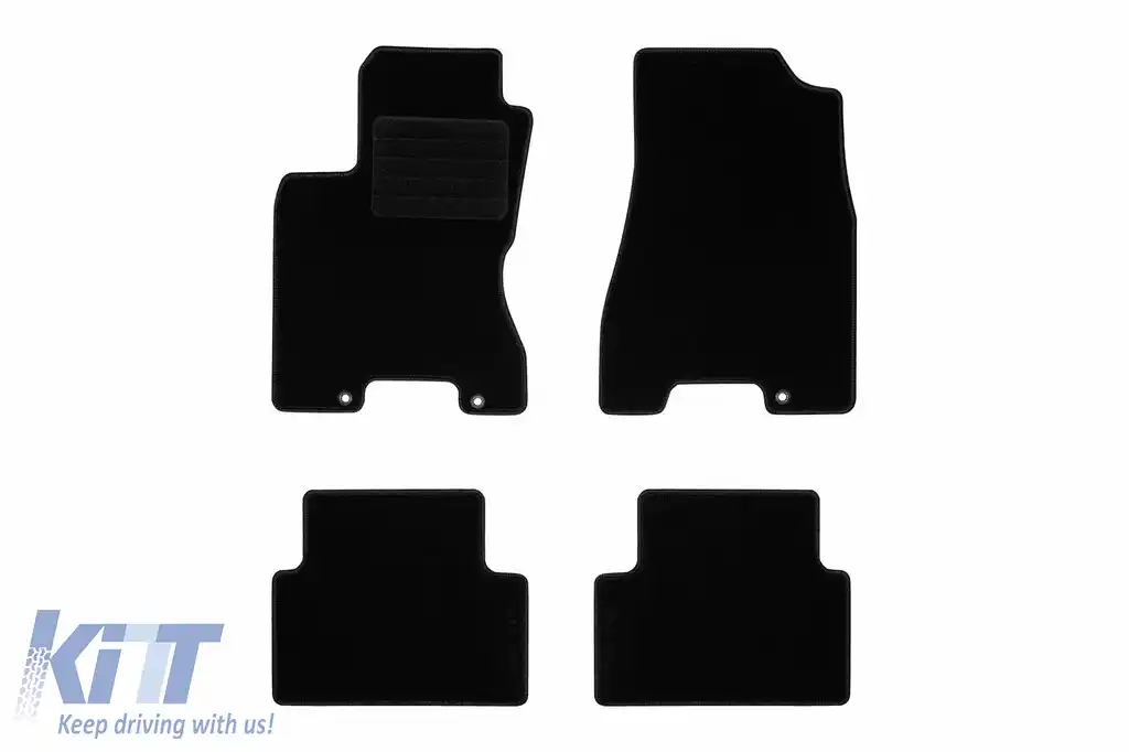 Mochete textile de la Rigum potrivite pentru Nissan X-Trail T31 2007-2014, set de 4 bucăți, negru