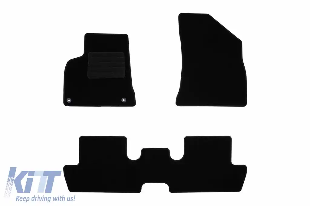 Mochete textile de la Rigum potrivite pentru Peugeot 3008 2009-2016, set de 4 bucăți, negru