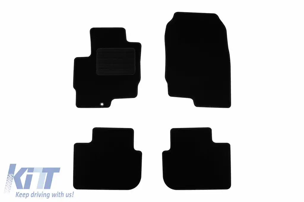 Mochete textile de la Rigum potrivite pentru Mitsubishi Colt 2004-2012 5 uși, set de 4 bucăți, negru