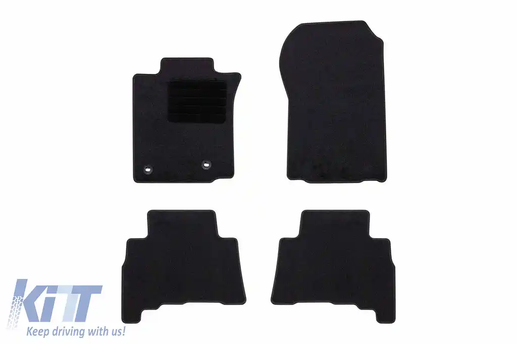 Mochete textile de la Rigum potrivite pentru Toyota Land Cruiser 150 după 2013, set de 4 bucăți, negru