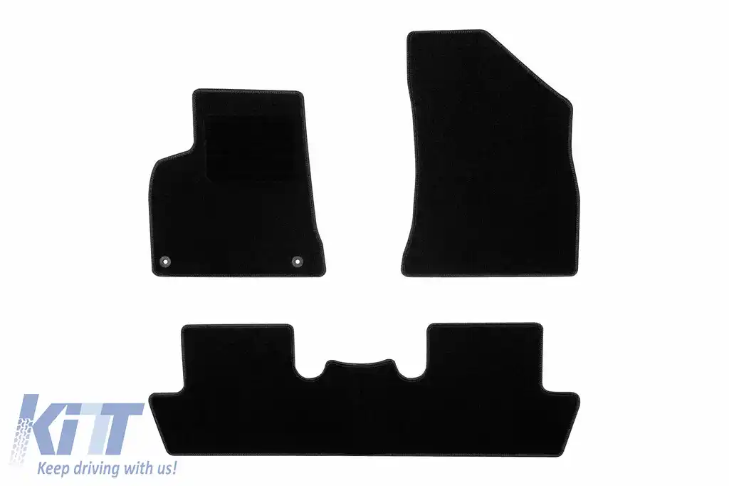 Mochete textile de la Rigum potrivite pentru Peugeot 5008 2010-2017, set de 4 bucăți, negru