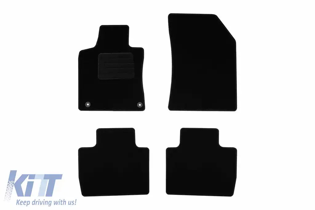 Mochete textile de la Rigum potrivite pentru Peugeot 508 după 2019, set de 4 bucăți, negru