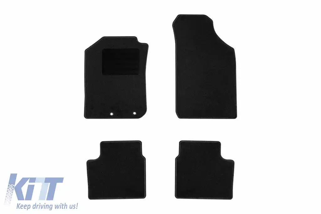 Mochete textile de la Rigum potrivite pentru Dacia Spring după 2022, set de 4 bucăți, negru