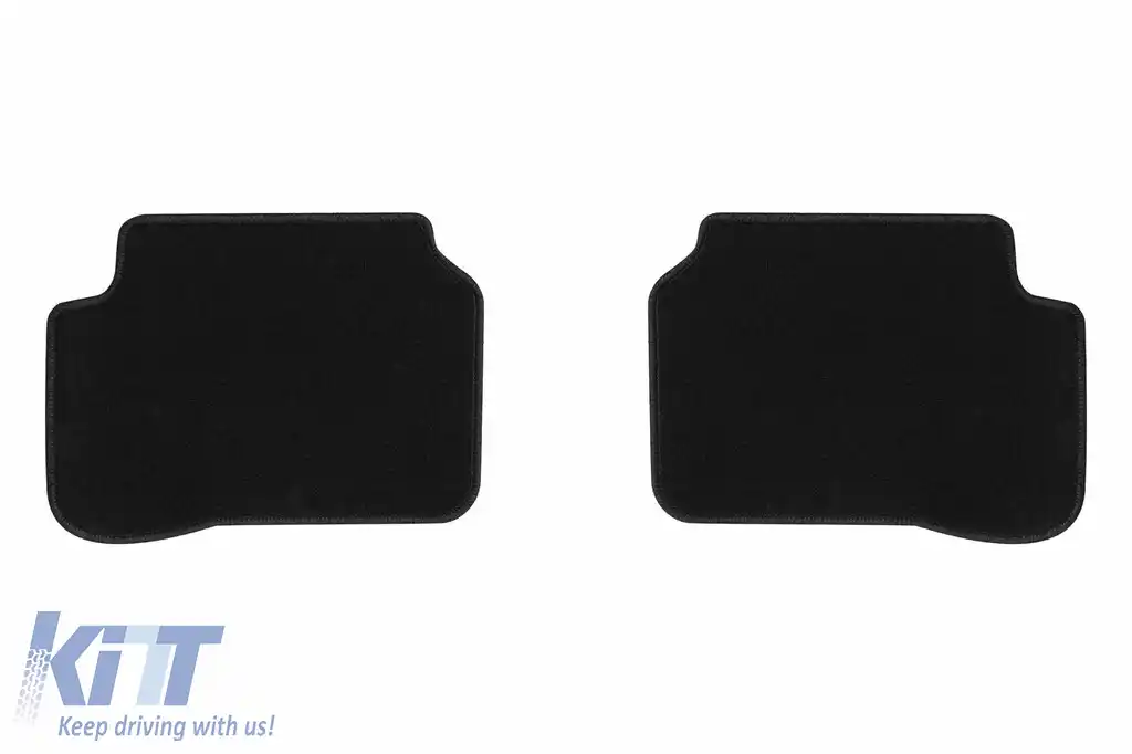 Mochete textile de la Rigum potrivite pentru Volkswagen Passat B6, B7 2005-2014 cu clipsuri ovale, set de 4 bucăți, negru-image-6246496
