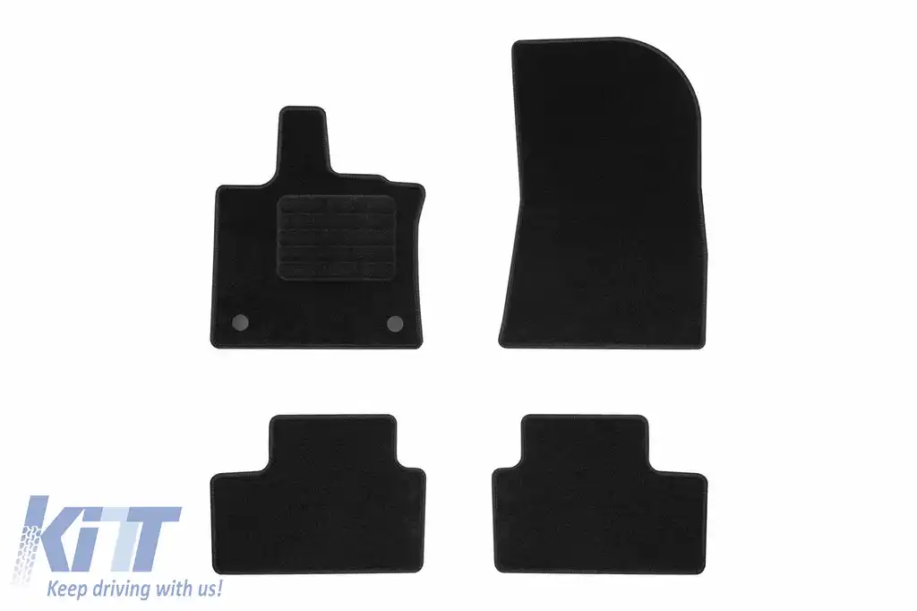 Mochete textile de la Rigum potrivite pentru Renault Captur după 2020, set de 4 bucăți, negru