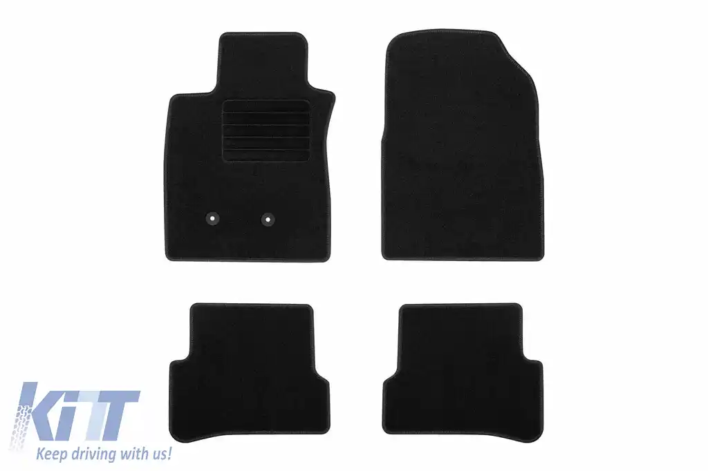 Mochete textile de la Rigum potrivite pentru Renault Clio III 2005-2013, set de 4 bucăți, negru