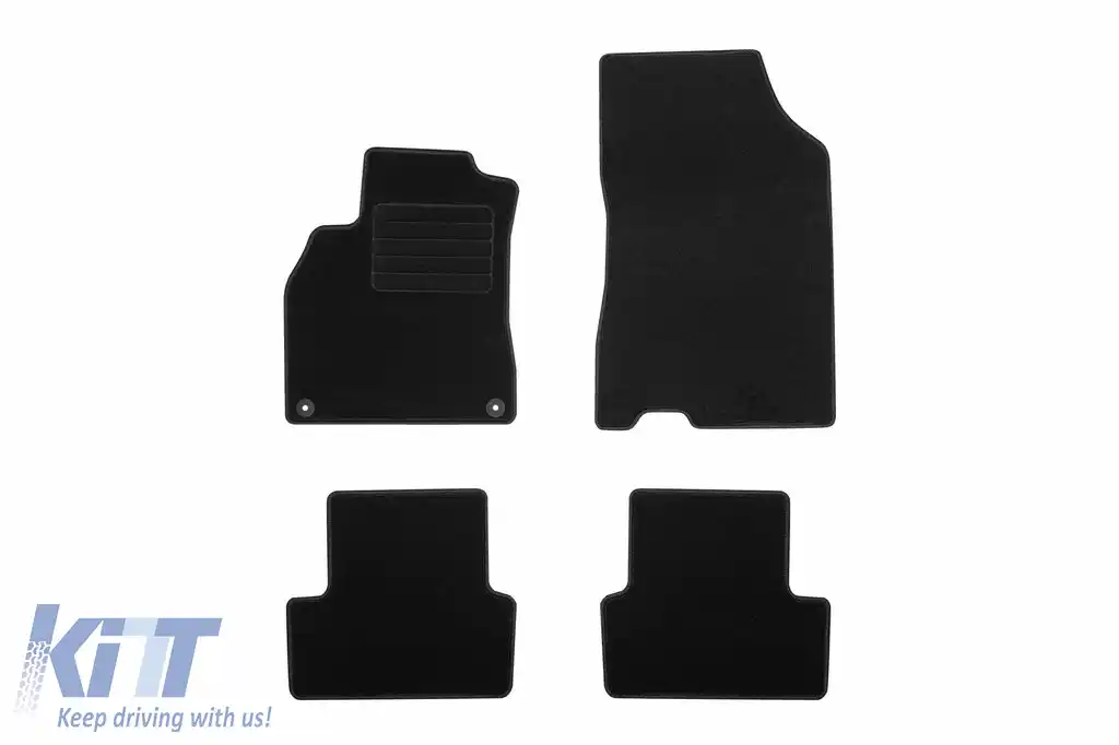 Mochete textile de la Rigum potrivite pentru Renault Fluence 2010-2015, set de 4 bucăți, negru