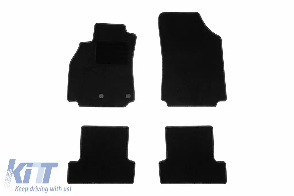 Mochete textile de la Rigum potrivite pentru Renault Megane hatchback 2009-2016, set de 4 bucăți, negru