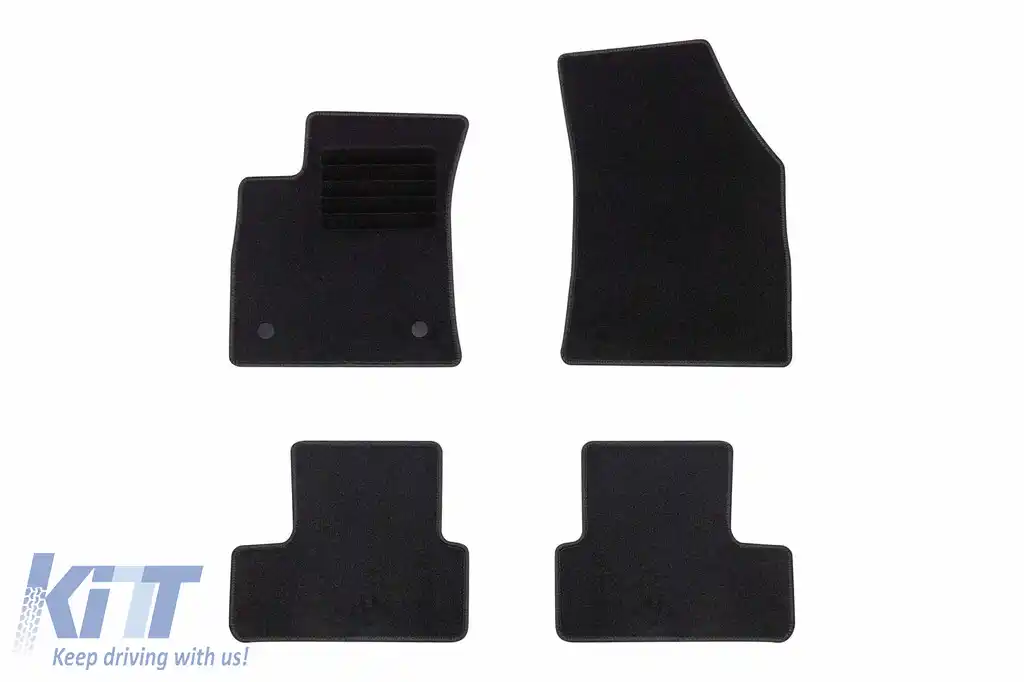 Mochete textile de la Rigum potrivite pentru Renault Megane hatchback după 2016, set de 4 bucăți, negru