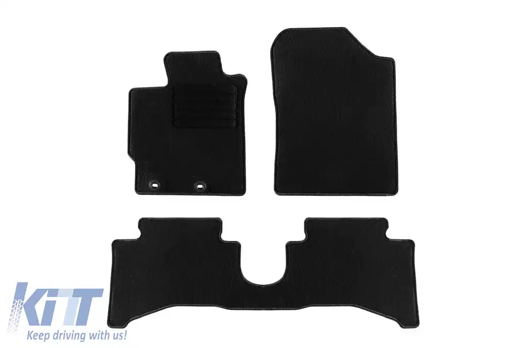 Mochete textile de la Rigum potrivite pentru Toyota Yaris Hybrid după 2012, set de 3 piese, negru