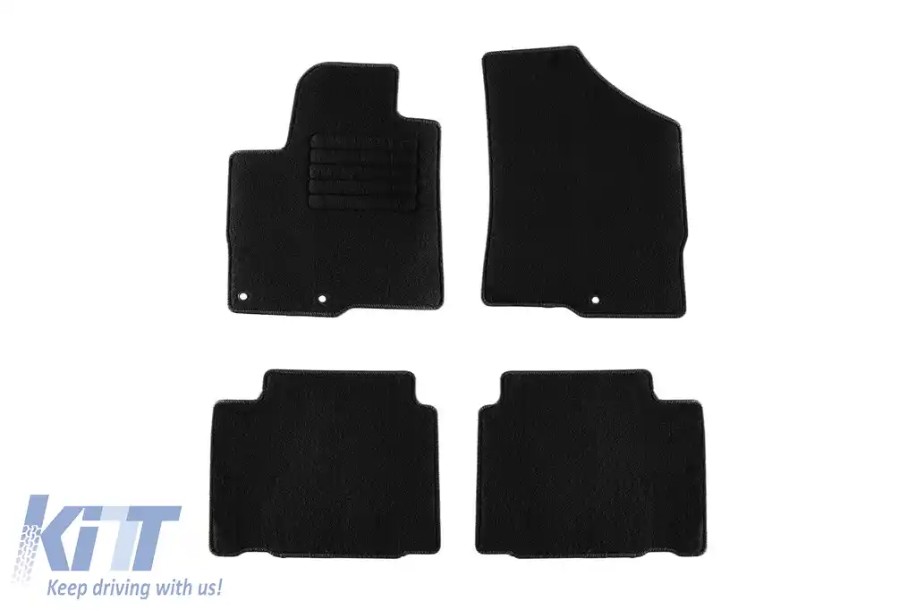 Mochete textile de la Rigum potrivite pentru Hyundai iX55 2009-2011, set de 4 bucăți, negru