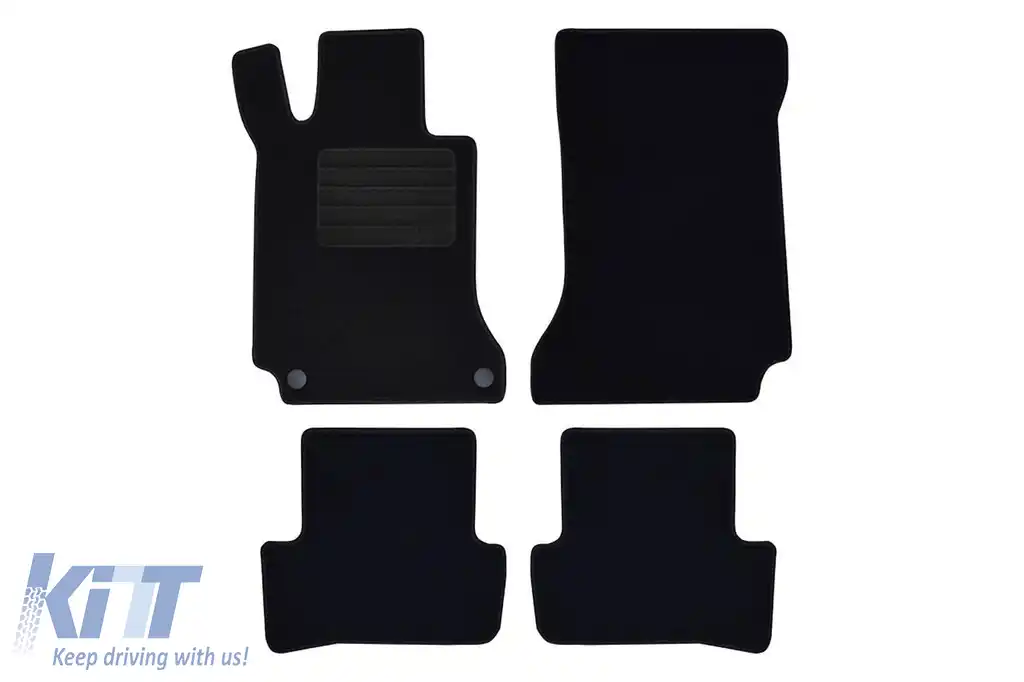 Mochete textile de la Rigum potrivite pentru Mercedes C class W204 2007-2014, set de 4 bucăți, negru