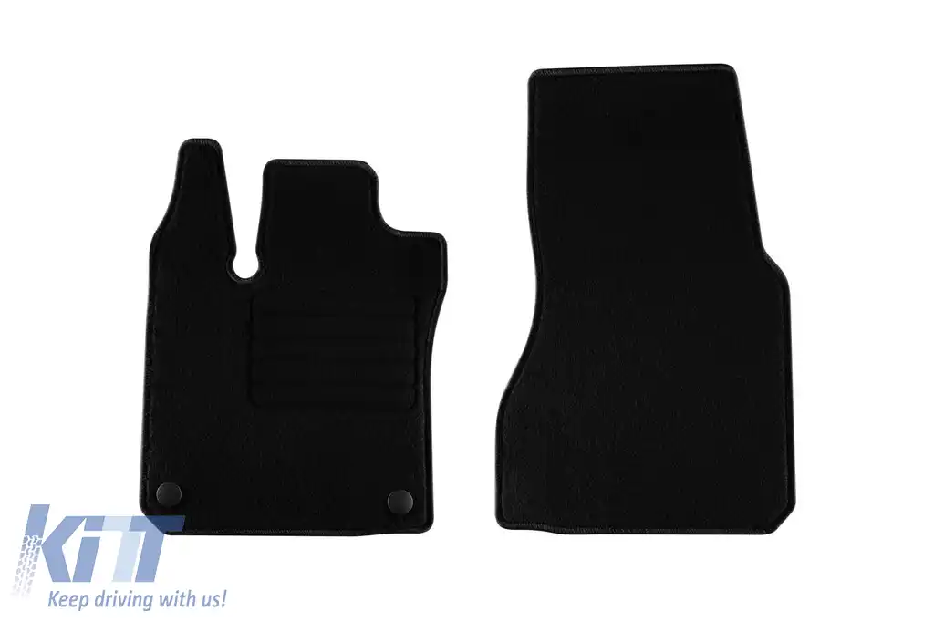 Mochete textile de la Rigum potrivite pentru Smart ForTwo după 2015, ForTwo EQ după 2017, set de 2 bucăți, negru
