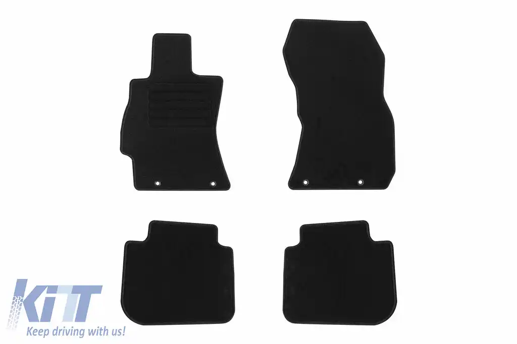 Mochete textile de la Rigum potrivite pentru Subaru Forester 2013-2018, set de 4 bucăți, negru