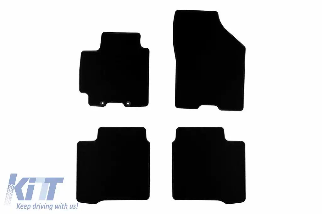 Mochete textile de la Rigum potrivite pentru Suzuki Baleno după 2016, set de 4 bucăți, negru